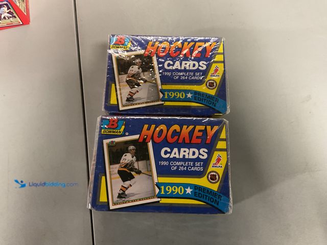 Lot 49-1505382 - COLLECTIBLE AMAZING LOT OF 2 FACTORY SEALED 1990 NHL HOCKEY BOWMAN COMPLETE 264 CARDS SETS