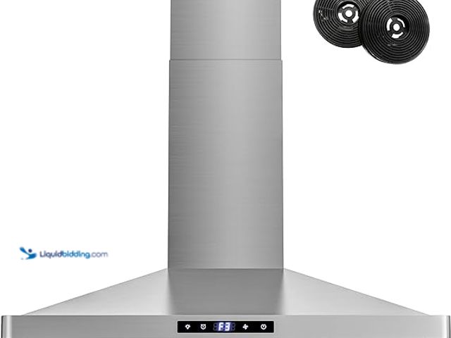 Lot 49-5475905 - FIREGAS Range Hood 30 inch Wall Mount,450 CFM Ducted/Ductless Range Hood with Stainless Steel,Stove ...