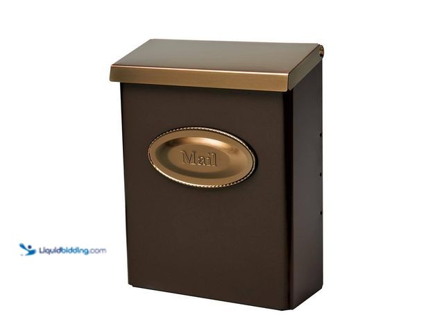 Lot 49-5440029 - Architectural Mailboxes
Designer Venetian Bronze with Brushed Brass, Medium, Steel, Locking, Wall M...
