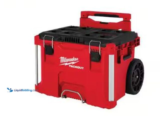 Lot 49-1625528 - Milwaukee PACKOUT 22 in. Rolling Modular Tool Box Low Profile Handle, Model # 48-22-8427, Unused, Ha...