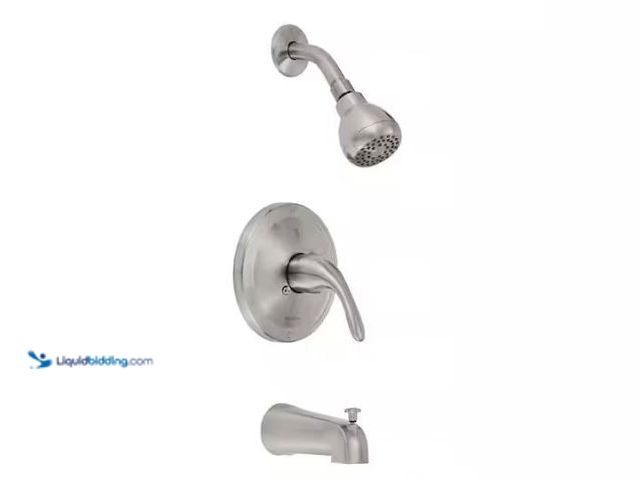 Lot 49-1549276 - Glacier Bay Builders Single Handle 1-Spray Tub and Shower Faucet 1.8 GPM in Brushed Nickel  Model # ...