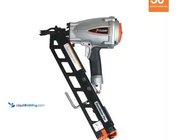 Lot 49-1627552 - Paslode Pneumatic 3-1/2 in. 30 degree Air Corded PowerMaster Plus Clipped-Head Framing Nailer Model ...