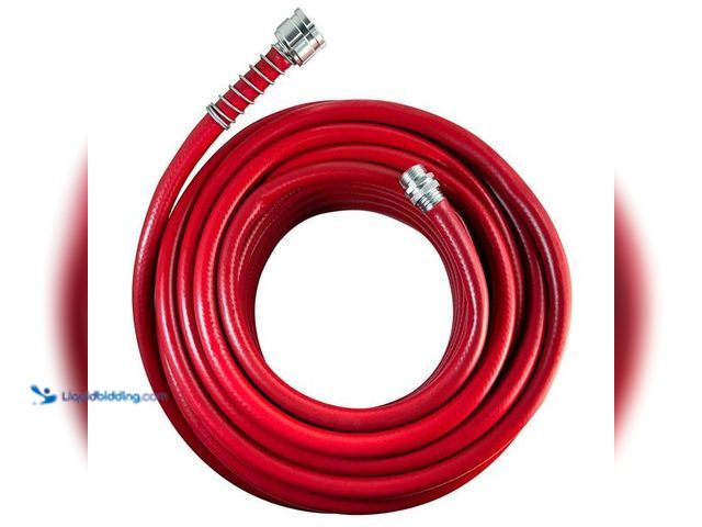 Lot 49-5454121 - Flexon Farm and Ranch 5/8 in. Dia. x 150 ft. Heavy-Duty Garden Hose. Model # FA58150CN. Item unused.