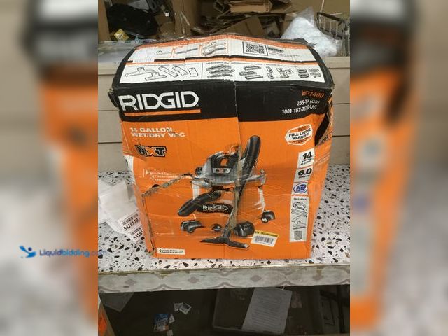Lot 49-5416123 - RIDGID 14 Gal. 6.0 Peak HP NXT Shop Vacuum HD1400 Wet Dry Vac. [Model # HD1400] Used