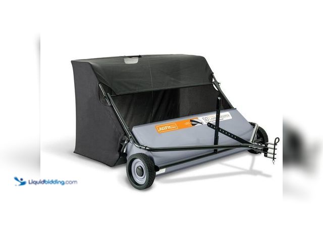 Lot 49-2024613 - AllFitHD 50 in. 26 cu. ft. Lawn Sweeper. Model # AF-5026LS. MSRP $400. Slightly used. Has attachment...