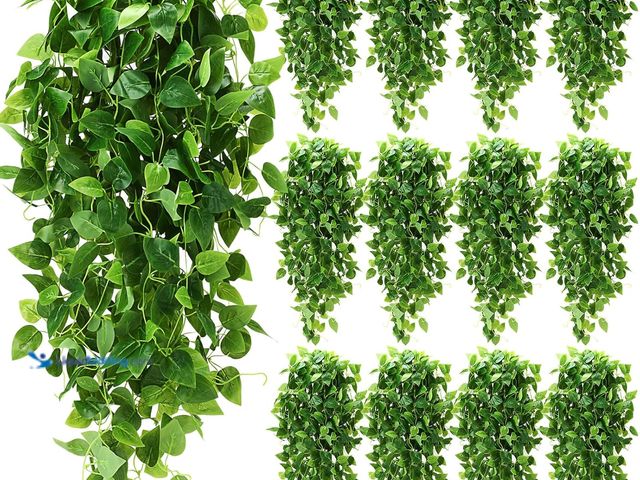 Lot 49-5413689 - XunYee 28 Pcs Artificial Hanging Plants 3.6FT Fake Hanging Plants, Fake Ivy Vine Artificial Ivy Leav...