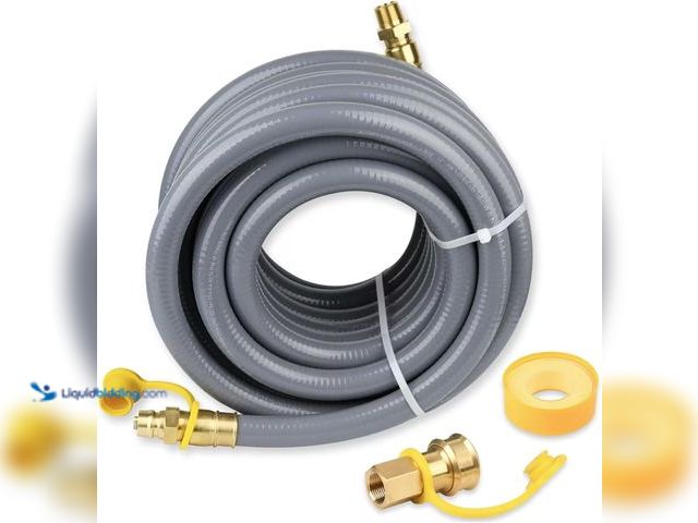 Lot 49-5410290 - Natural Gas Hose for Generator 3/4 Inch with Quick Connect Fittings, Natural Gas Line 24FT, Pipe for...