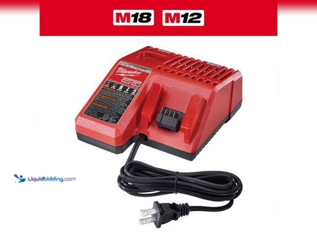 Lot 49-5539668 - Milwaukee M12 and M18 12-Volt/18-Volt Lithium-Ion Multi-Voltage Battery Charger. Model # 48-59-1812....
