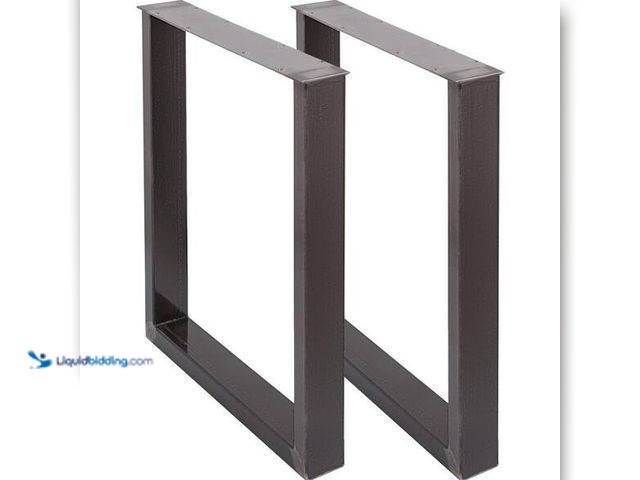 Lot 49-5542969 - VEVOR
Set of 2 Steel Table Legs, 28 in. H 23 in. W Dining Table Legs, 3.1 in. Square Box Section Sq...