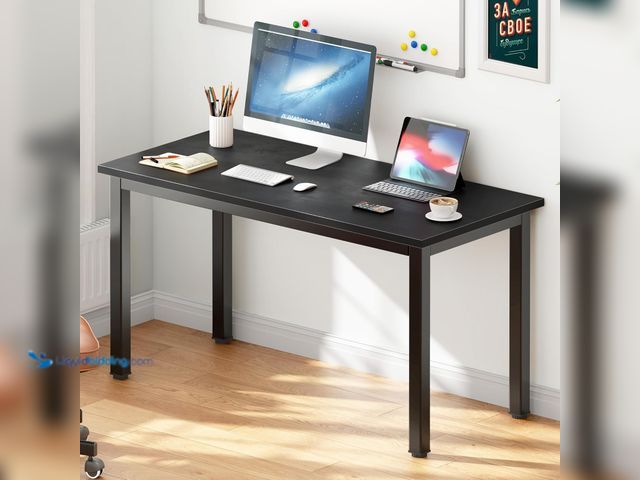 Lot 49-5485781 - DlandHome 47 inches Medium Computer Desk, Composite Wood Board, Decent and Steady Home Office Desk/W...