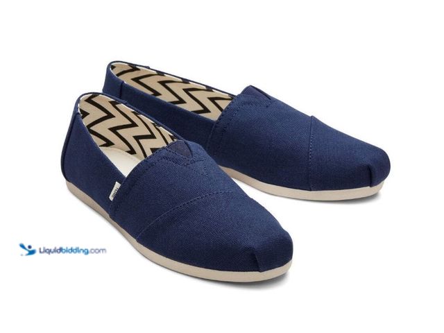 Lot 49-5580790 - Toms Womens Alpargata Recycled Cotton Canvas - Navy. Size 6.5. Unused