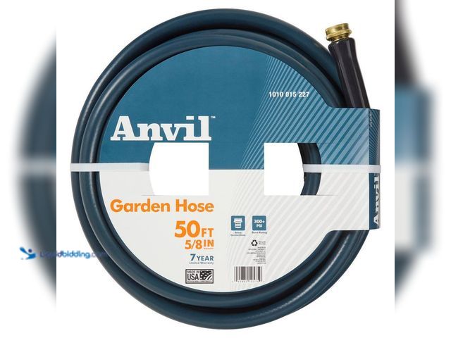 Lot 49-5412843 - Anvil
5/8 in. Dia x 50 ft. Standard Duty Green Garden Hose. Item is Used