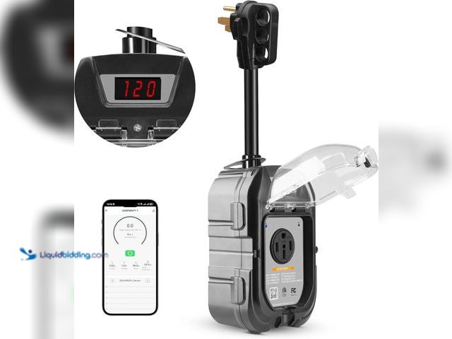 Lot 49-3433463 - FROSTYRIDER RV Surge Protector 50 Amp (WI-FI with APP) Portable Power Strip & Fault Detection, Hardw...