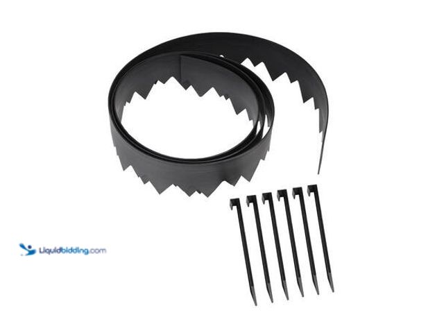 Lot 49-5553027 - QTY 2 - Vigoro 20 ft. L x 4.5 in. H Black Pound-In Edging Kit Model # 3500-20HD-3 UNUSED.
