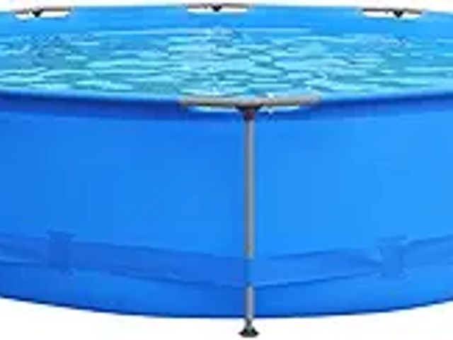 Lot 49-5439172 - Avenli 12' x 30" Round Metal Framed Above Ground Outdoor Backyard Swimming Pool with Simple Quick Co...