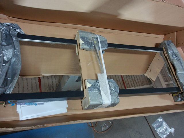 Lot 49-1547609 - mirroetk triple view professional over the door dressing mirror with 4 mirrors black, Model# 3vu1448...