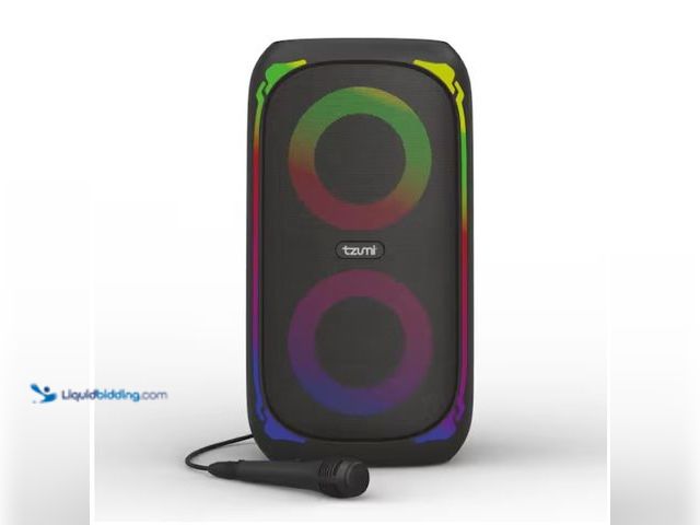 Lot 49-1628215 - Tzumi Super Bass Jobsite Speaker, Model # 9525HD, Slightly used, Powers on, Has charger, Has attachm...