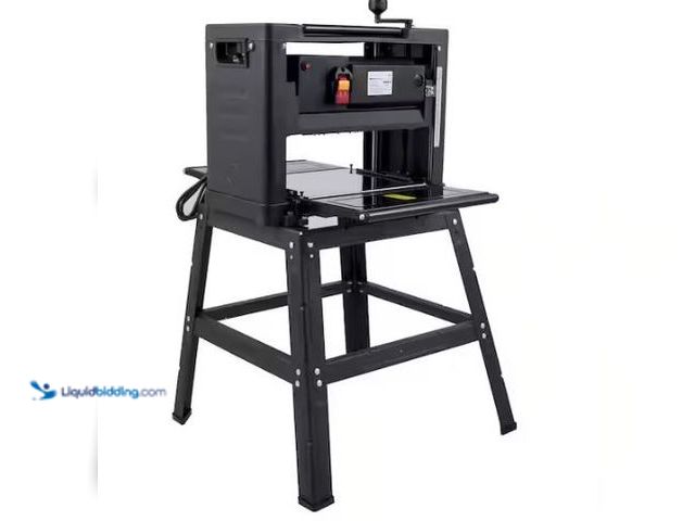 Lot 49-1548754 - VEVOR Thickness Planer 12-1/2 in. Wood Planer Foldable 1500-Watts with Dust Exhaust Interface Stand ...