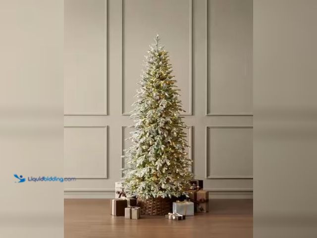 Lot 49-1535917 - Home Decorators Collection
7.5 ft. Grand Duchess Twinkling Balsam Fir Slim Flocked LED Pre-Lit Artif...