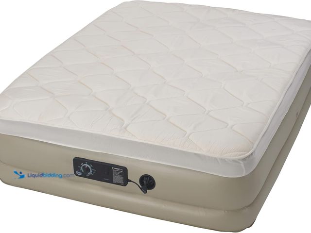 Lot 49-3511746 - Serta Raised Air Mattress with Never Flat Pump | Size: Queen 18"| Luxury Inflatable Mattress with Bu...
