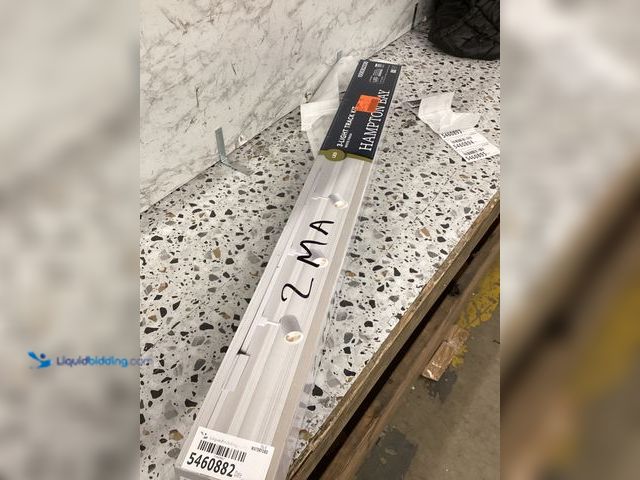 Lot 49-5460882 - 4 Ft. White Integrated LED Linear Track Lighting Kit With Mini-Cylinder Step. Item is Unused