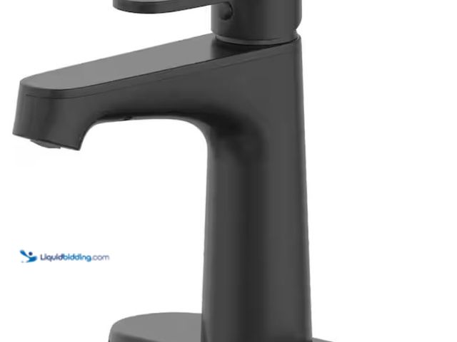 Lot 49-2006325 - Glacier Bay Kendrick Single Hole Single-Handle Bathroom Faucet in Matte Black, Model # HD67958W-6510...