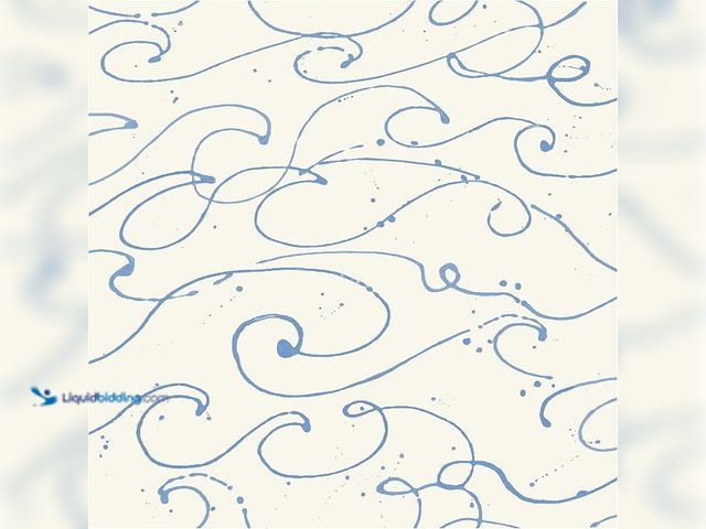 Lot 49-2003625 - Approx. (169) sq. ft. of Chesapeake Kuroshio Light Blue Ocean Wave Wallpaper, 4071-71005, (56.4 SQ/ ...