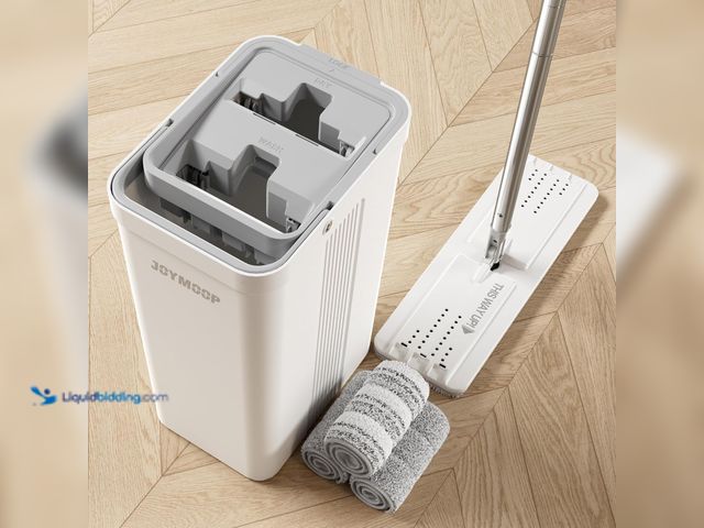 Lot 49-5409771 - JOYMOOP Mop and Bucket with Wringer Set for Home, Flat Mop and Bucket System, Mops for Floor Cleanin...