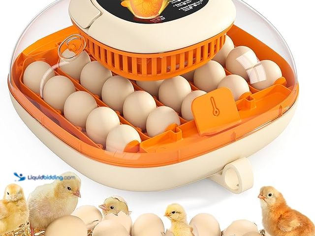 Lot 49-3480517 - Chickcozy 25 Egg Incubator, Automatic Egg Turner with Thermometer Seat and Humidity Control, Egg Can...
