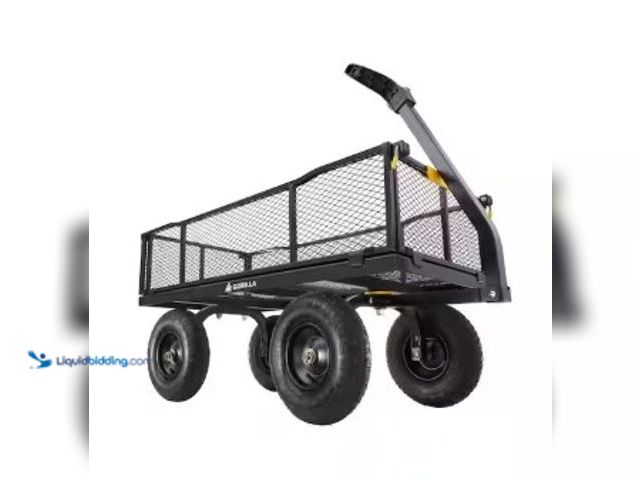 Lot 49-2022897 - GORILLA CARTS 1,200 lb. Heavy-Duty Steel Utility Garden Cart, 6 cu. ft. Capacity, 13 in. Pneumatic W...
