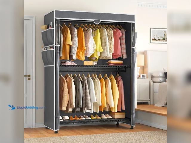 Lot 49-5407211 - Raybee 81" H x 45"W Rolling Garment Rack on Cover , 445lbs Portable Closet & Adjustable Clothing Rac...