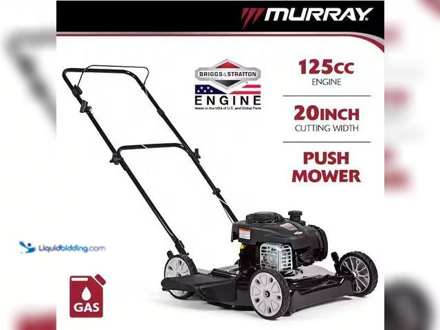 Lot 49-1568887 - Murray 20 in. 125 cc Briggs & Stratton Walk Behind Gas Push Lawn Mower with 4 Wheel Height Adjustmen...