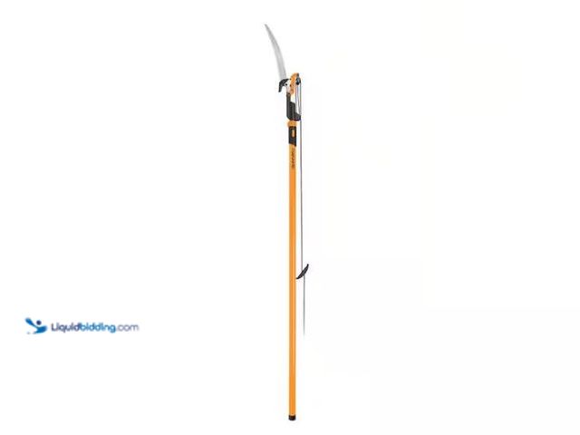 Lot 49-1544816 - Fiskars PowerLever 1-1/8 in. Cut Capacity Steel Saw Blade 15 in. Fiberglass Pole 14 ft. Tree Pruner,...
