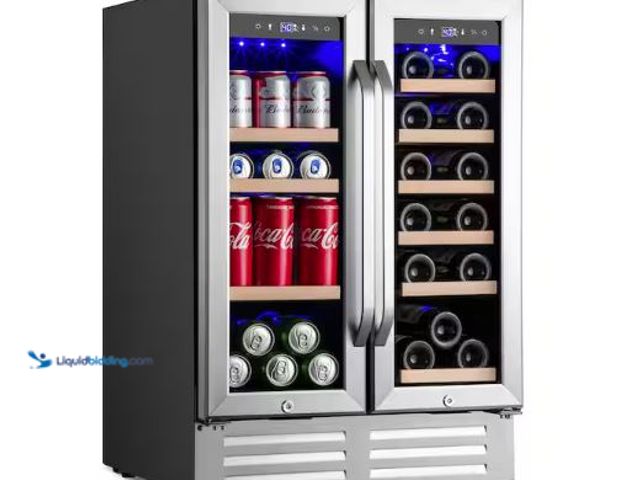 Lot 49-5514408 - Hooure
Dual Zone 24 in.18-Bottle Wine and 88-Can Built-In and Freestanding Beverage Cooler, Stainle...