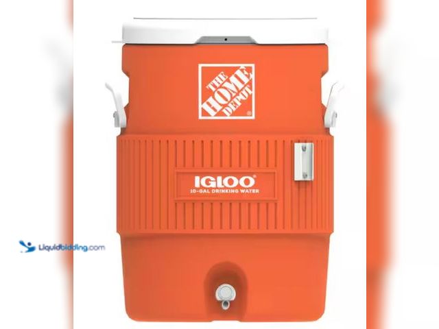 Lot 49-3611962 - IGLOO 10 Gallon Seat Top Beverage Jug Cooler, Model # 42330, Used, Scuffs/Scratches, Shipping damage...