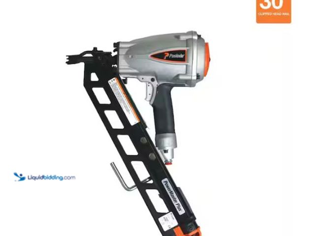 Lot 49-1624733 - Paslode Pneumatic 3-1/2 in. 30 degree Air Corded PowerMaster Plus Clipped-Head Framing Nailer Model ...
