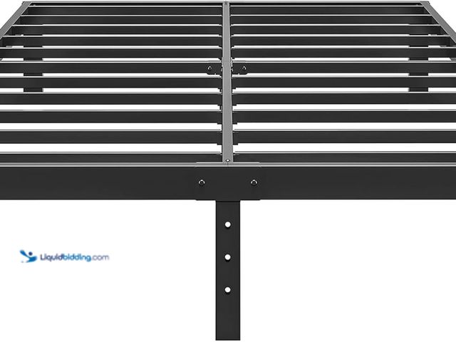 Lot 49-5544206 - ALDRICH 10 Inch Metal Bed Frame Queen Size - Double Black Basic Steel Slats Platform, Easy Assembly ...