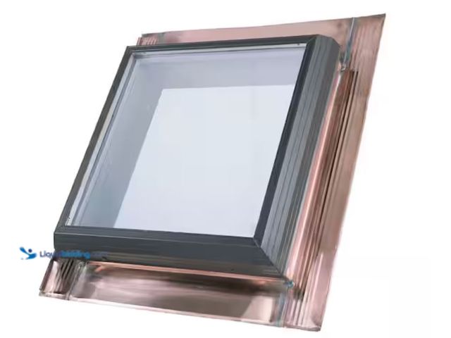 Lot 49-2020872 - VELUX 30-1/2 in. x 30-1/2 in. Fixed Copper Pan-Flashed Skylight with Tempered Glazing, Model # QFT 3...