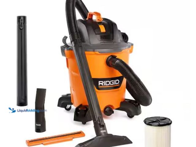 Lot 49-1514884 - RIDGID 12 Gal. 5.0 Peak HP NXT Shop Vacuum HD1200 Wet Dry Vac with General Debris Filter, Locking Ho...