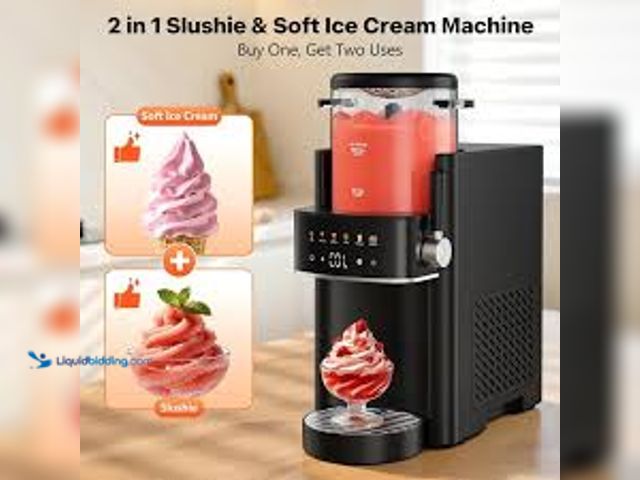 Lot 49-5549681 - Slushie Machine, Ice Cream Maker, Slushy Machine for Home and Families, No ice needed with Rapid Chi...