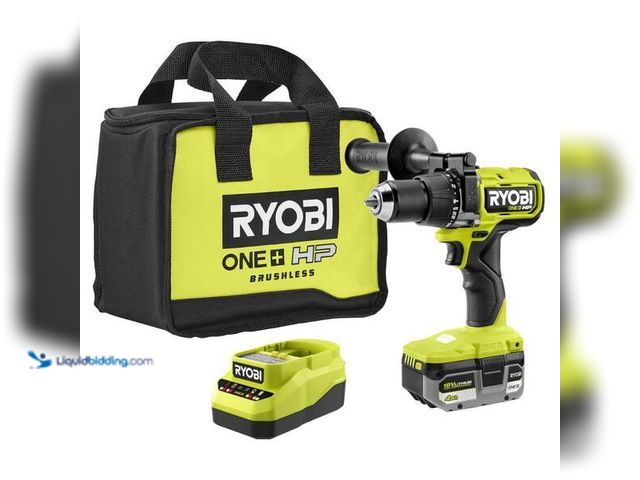 Lot 49-5452290 - RYOBI
ONE+ HP 18V Brushless Cordless 1/2 in. Hammer Drill Kit 4.0 Ah HIGH PERFORMANCE Battery, Char...