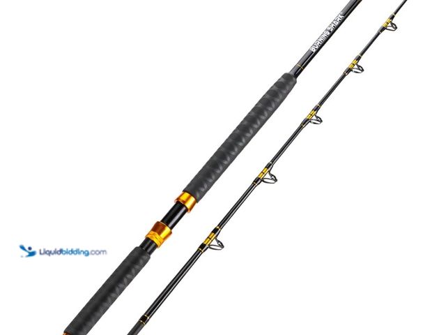 Lot 49-1516406 - Jigging Rod Saltwater Offshore Heavy Trolling Fishing Rod 2 Pieces Conventional Boat Fishing Rod wit...