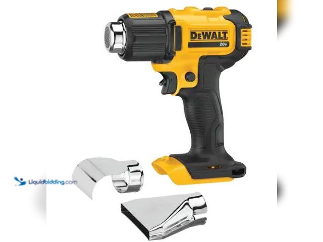 Lot 49-3473066 - DEWALT 20V MAX Cordless Compact Heat Gun with Flat and Hook Nozzle Attachments, Model # DCE530B, Use...
