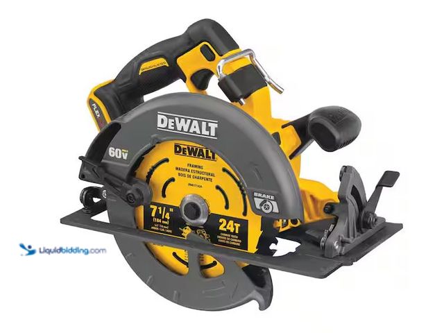 Lot 49-1576676 - DEWALT FLEXVOLT 60V MAX Cordless Brushless 7-1/4 in. Circular Saw with Brake (Tool Only) Model # DCS...