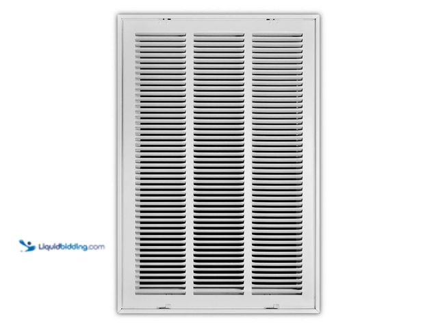 Lot 49-5406243 - Everbilt 16 in. x 25 in. Steel Return Air Filter Grille in White, Model # E190RF16X25, Unused.