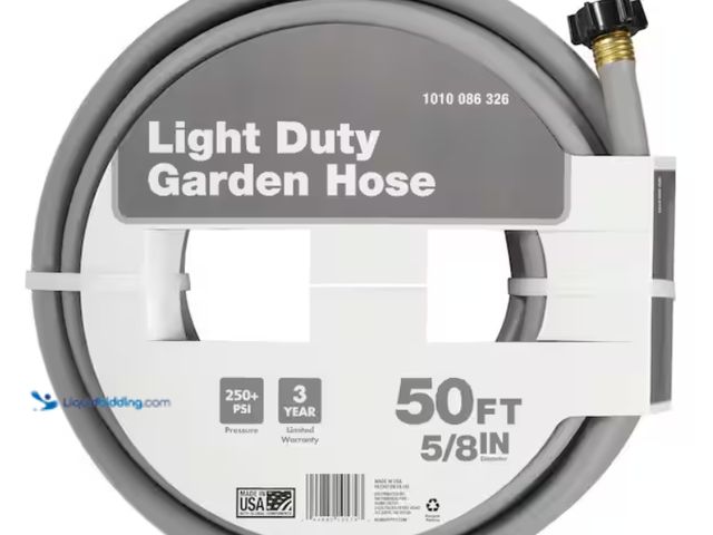 Lot 49-2000310 - Lot of (5) Unbranded 5/8 in. Dia x 50 ft. Light Duty Garden Hose, Model # FR5850HDU, Unused.   Ref#H...