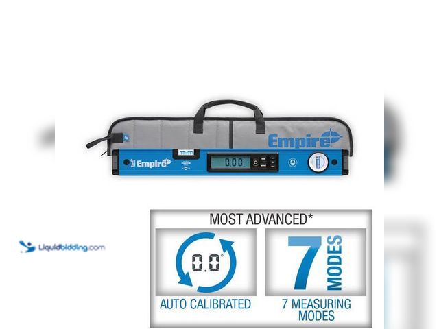 Lot 49-5454113 - Empire 24 in. True Blue Magnetic Digital Box Level with Case. Model # EM105.24, Item is unused.