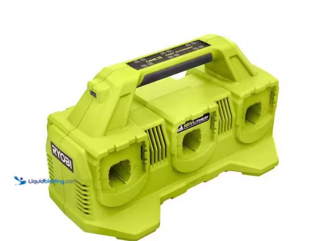 Lot 49-3471645 - RYOBI ONE+ 18V 6-Port Fast Charger, Model # PCG006, Slightly used, Tested works.  Ref#SB1029