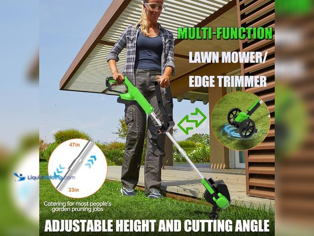 Lot 49-5436104 - Electric Weed Wacker Eater Battery Powered Cordless String Trimmer, 21V Grass Trimmer Battery Operat...