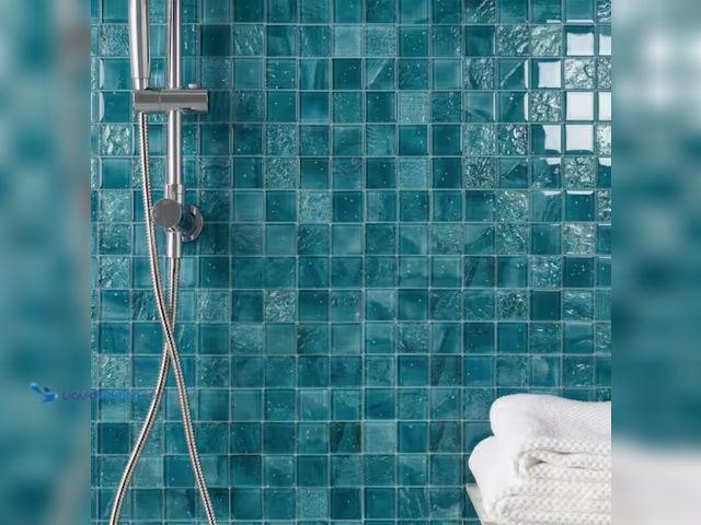 Lot 49-2000315 - Approx. (5) sq. ft. of Giorbello Starlight Teal Glow-in-the-Dark Pool and Wall Glass Square Mosaic T...
